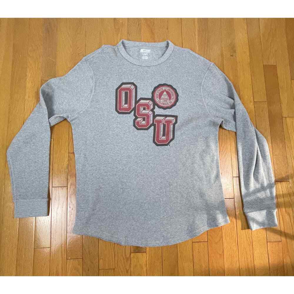Ohio State Thermal Shirt Men's‎ L Gray Long Sleeve NCAA College Football